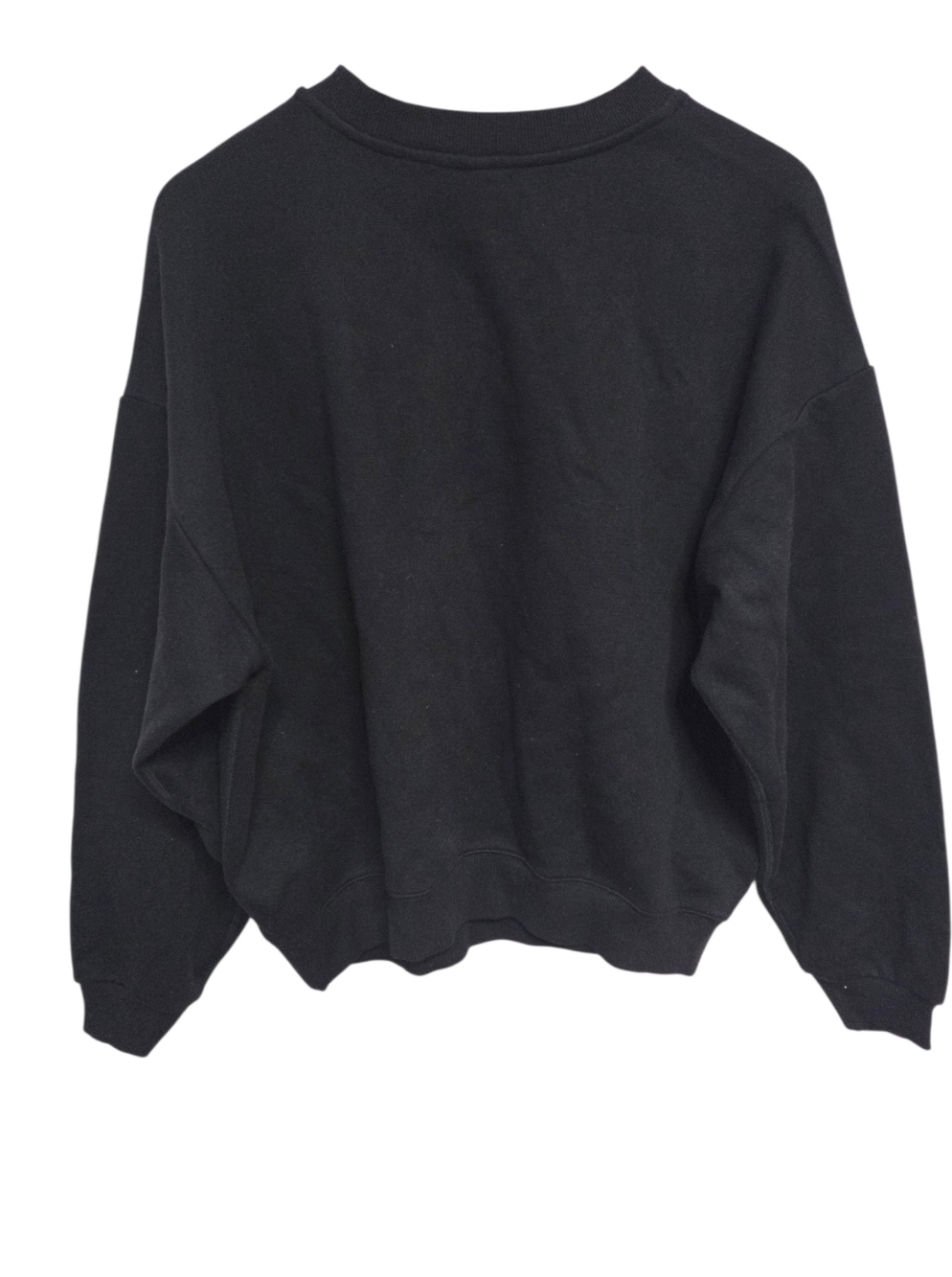 Skims Cotton Fleece Classic Crewneck Sweatshirt Top Onyx Black XLarge NWT - Picture 3 of 5